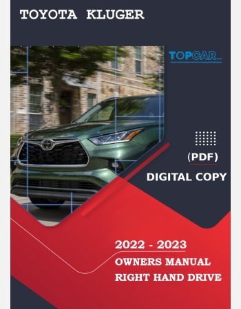 toyota kluger 2022-2023 owners manual